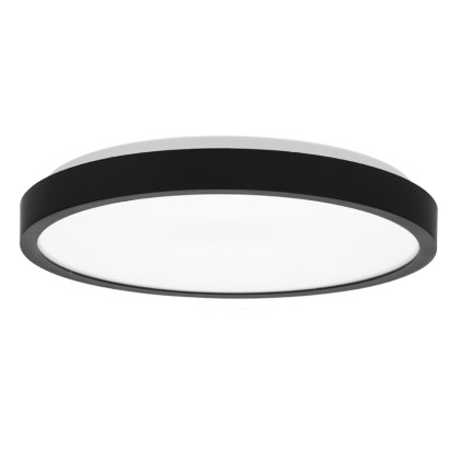 LED nástěnné a stropní svítidlo LIRA, 12W, bílá 4000K, 1200Lm, IP44 - černé